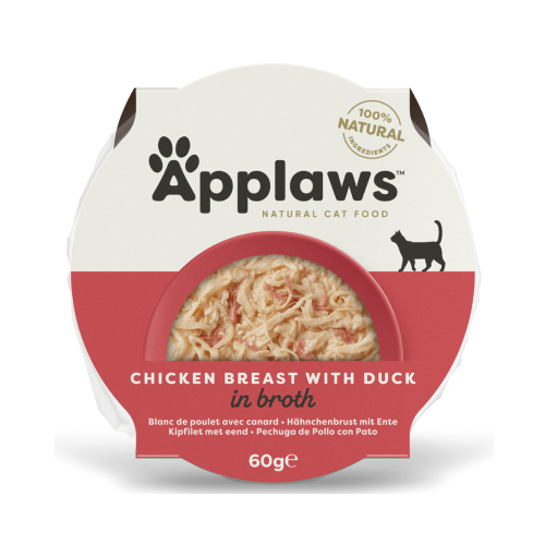 أبلاوز صحن طعام رطب للقطط – دجاج مع البط – 60 جم