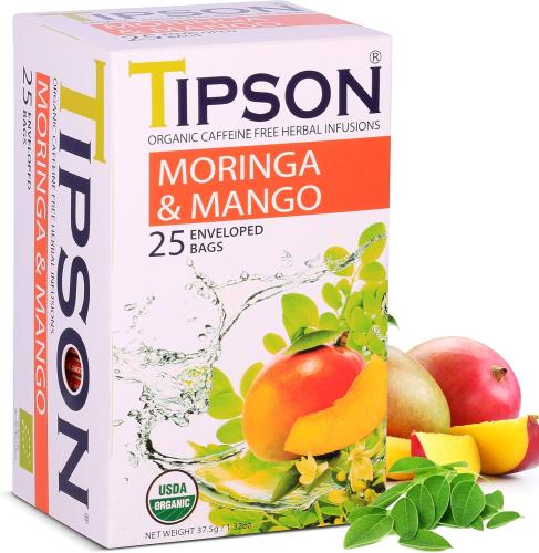 شاي أعشاب تيبسون مورينجا ومانجو 25 مغلف