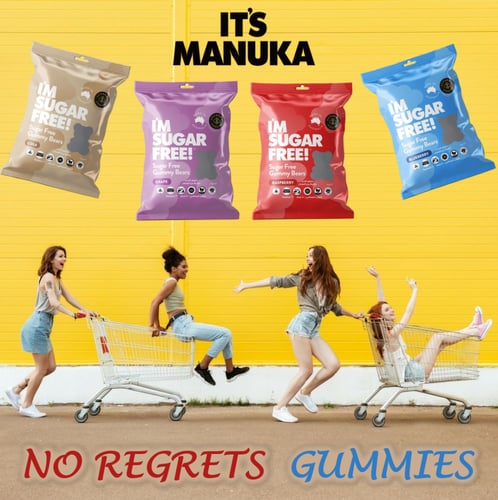 حلوى الدب خالية من السكر توت ازرق 50 جم