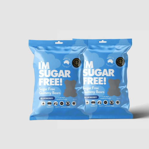 حلوى الدب بدون سكر – توت أزرق | 1+1