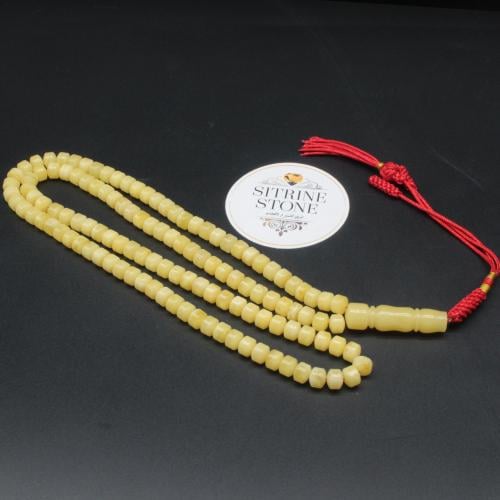Natural amber prayer bead, 119 beads