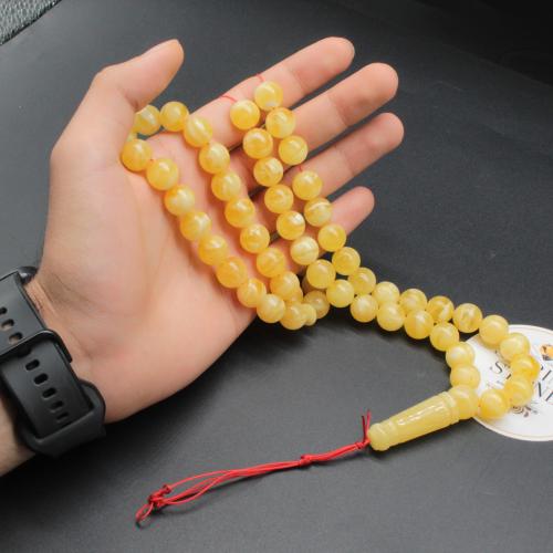 Natural amber round rosary 65 beads