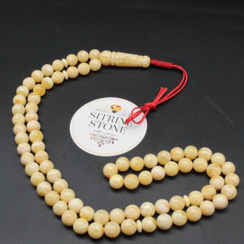 Natural amber round prayer beads 79 beads