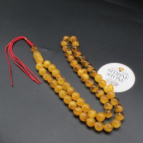 Natural amber round rosary 53 beads