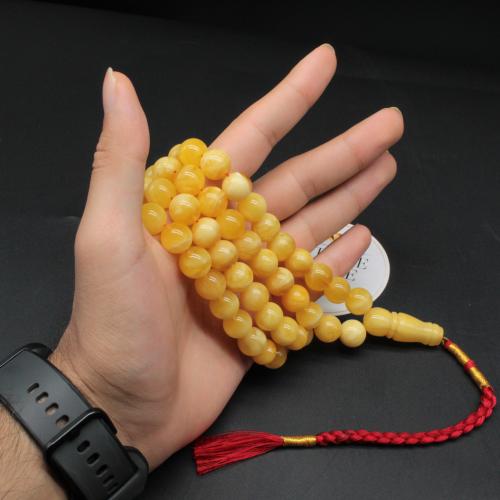 Natural amber round rosary 69 beads