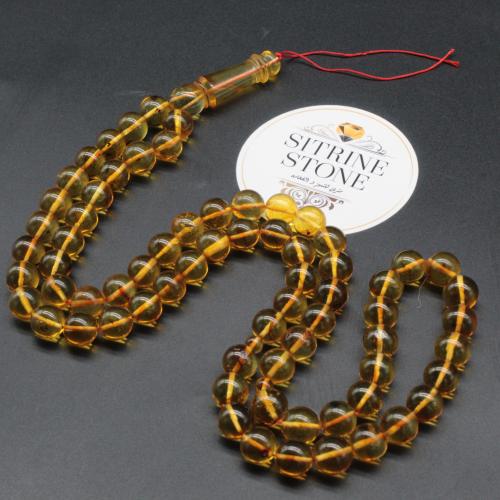 Polish amber rosary, natural impressive, circular, 70 beads