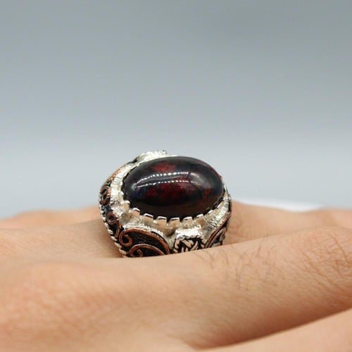 خاتم اوبال اثيوبي مشغول سلك نحاس_ فضة 950