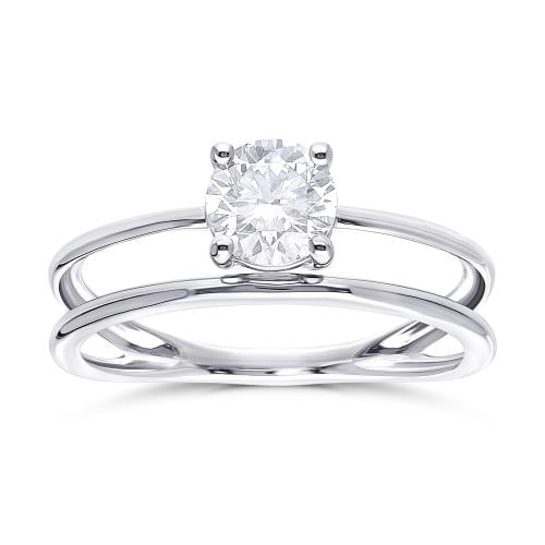 خاتم ألماس مزروع مخبريا "Luna" – إشراقة القمر في ت...