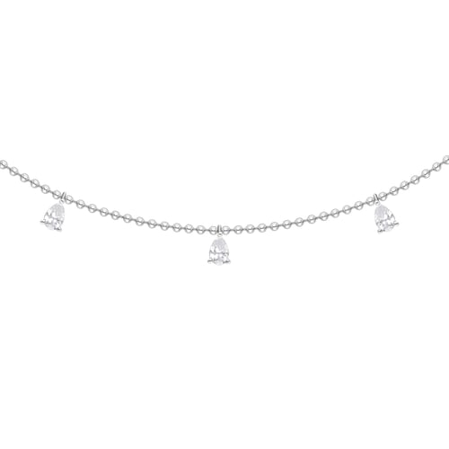 شوكر بريق الماسات – ذهب أبيض 18 قيراط مرصع بألماس...