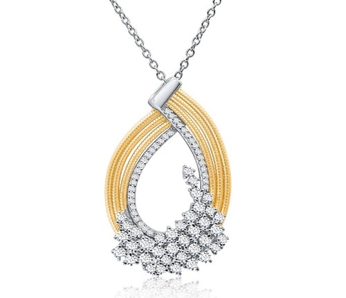 عقد Aurora Drop – فضة عيار 925 مطلي بالذهب الأصفر...