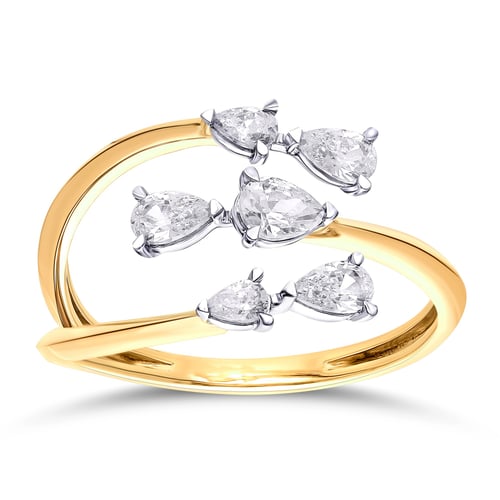 خاتم Golden Harmony – فضة عيار 925 مطلي بالذهب الأ...