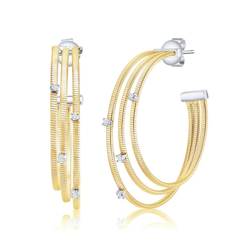 اقراط, فضة, أصفر, عيار 925, وزن: 9.87جرام, الماس:...