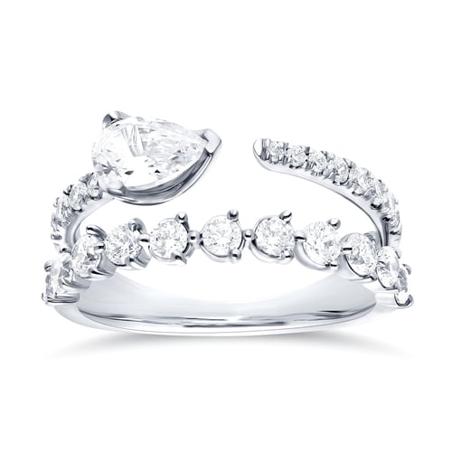 خاتم ألماس "تاج الكمثرى" – تصميم ملكي فاخر برونق ا...