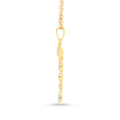 قلادة Blossom Charm – فضة عيار 925 مطلية بالذهب ال...