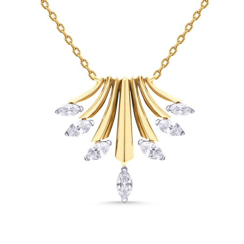 قلادة Celestial Bloom – فضة عيار 925 مطلية بالذهب...