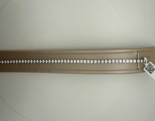 أسوارة تنس الأناقة الملكية – ذهب أبيض 18 قيراط مرص...