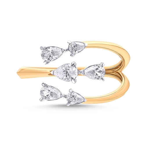 خاتم Golden Harmony – فضة عيار 925 مطلي بالذهب الأ...