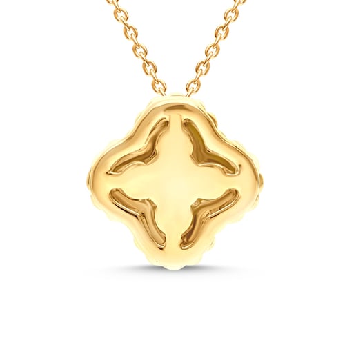 قلادة Fleur de Luxe – فضة عيار 925 مطلية بالذهب ال...