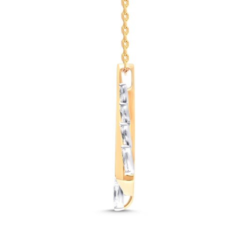 قلادة Radiant Arrow – فضة عيار 925 مطلية بالذهب ال...