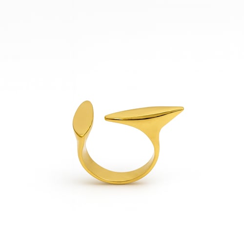 خاتم السهم الذهبي – فضة 925 مطلي بماء الذهب بتصميم...