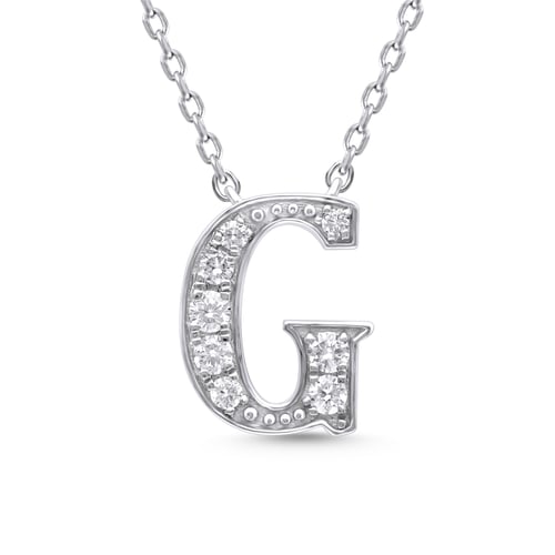 عقد حرف “G” – توقيع شخصي مرصّع بألماس مخبري