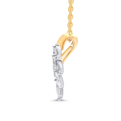 قلادة Cascade Charm – فضة عيار 925 مطلية بالذهب ال...