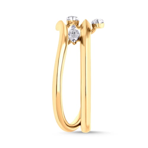 خاتم Infinity Glow – فضة عيار 925 مطلية بالذهب الأ...