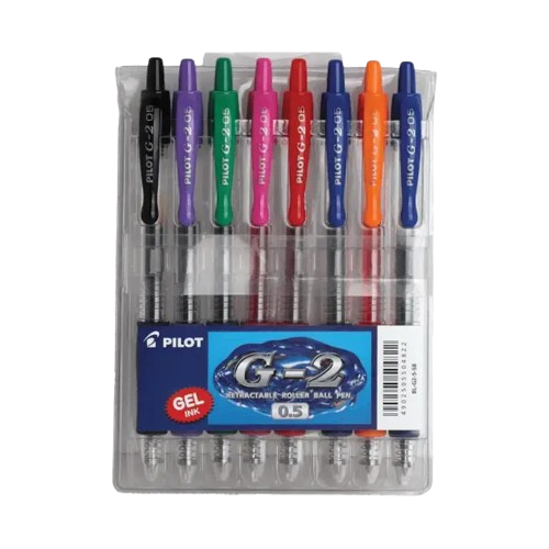 قلم بايلوت BL-G2-5-S8 علبة ثمانيه الوان 0.5
