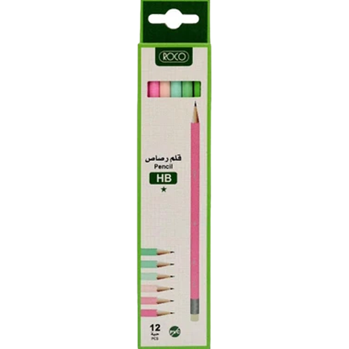 2اقلام رصاص روكو 12قلم الوان باستل
