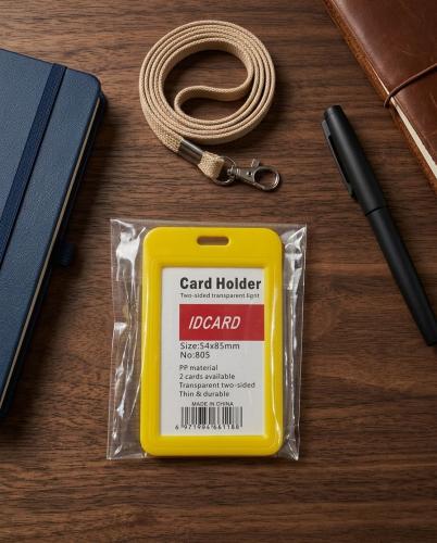 حامل بطاقة وجهين طولي ملون