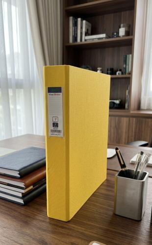 ملف افرنجي بلاستك A4 اس بي سي حلقتين عرض 5سم اصفر