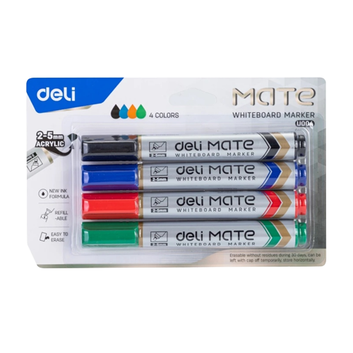 00403 اقلام سبورة ديلي 2.5ملم مشطوف طقم 4 الوان