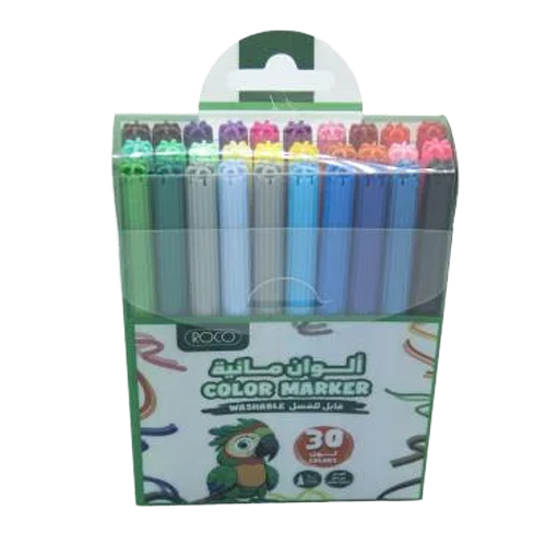 الوان مائية روكو قابلة للغسل طقم 30لون
