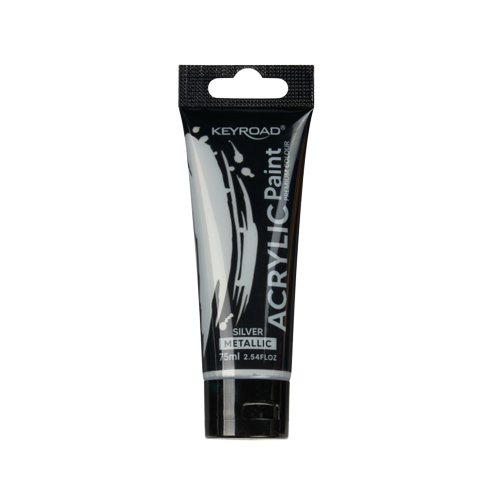 لون اكريليك لون فضي 75ملي انبوب عصار