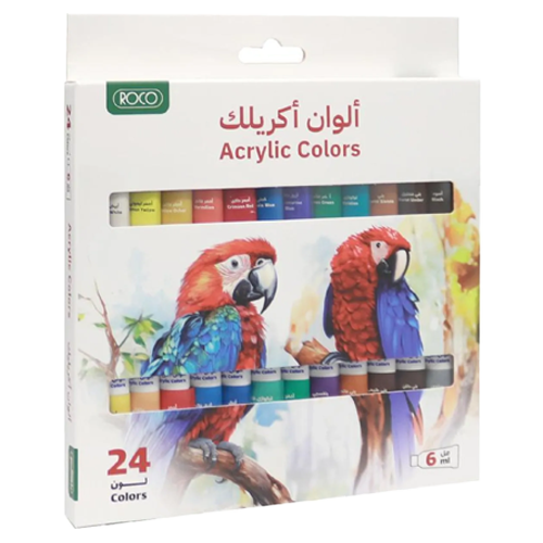 الوان أكريلك - 24 لون 6 ملي
