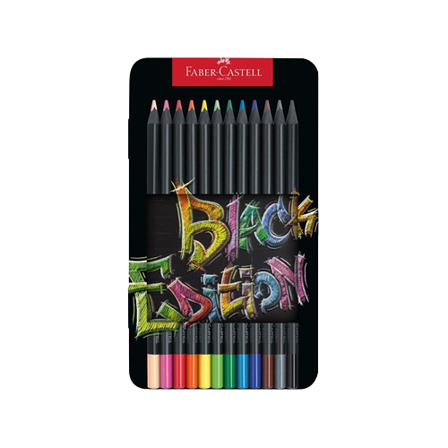 اقلام تلوين 12 لون فابير كاستيل Black Edition 1164...