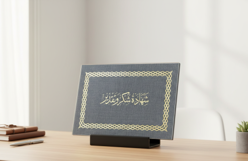 شهادة شكر وتقدير ملون امكو