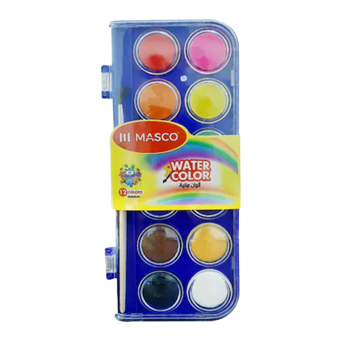 الوان اقراص مائية ماسكو 12 لون مع فرشاة