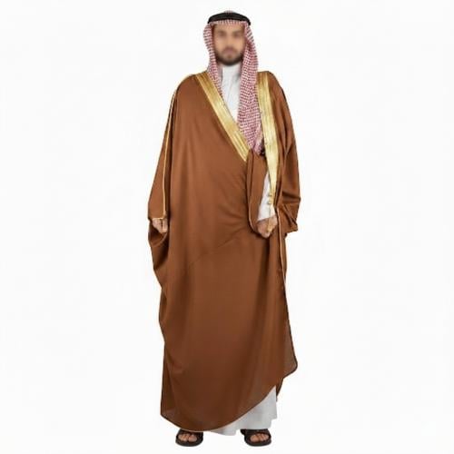Royal bisht brown color and nation spring Japanese fabric blue free