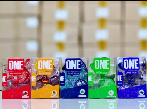 مجموعه غسول الفم من وان نعناع وشاي أخصر وتوت وخوخ...