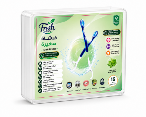 Toothbrush with explosive beads, portable, with fr...