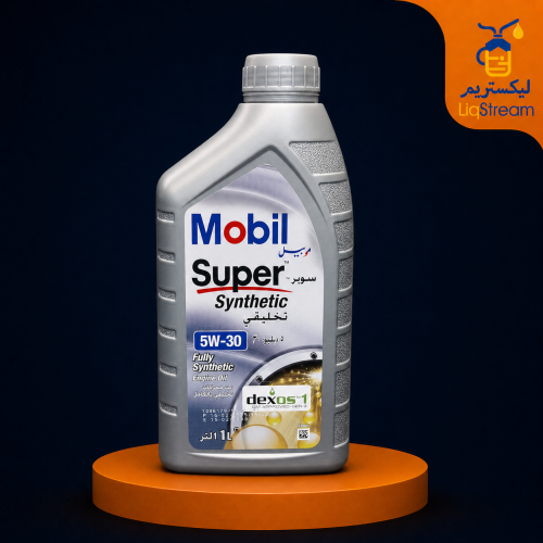 Mobil Super Synthetic 5W-30 engine oil from Mobil...