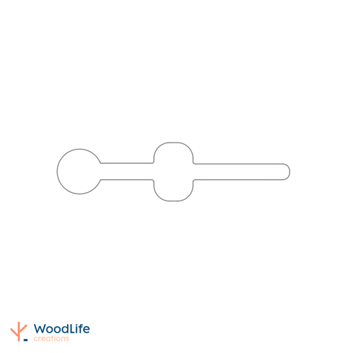 اسبريسو بيضاوي - كلاسيك بلوط 34x13سم