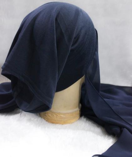 Hijab wrapped around a hat