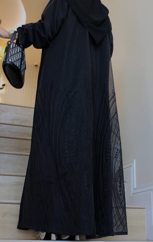 Abaya with full embroidery on the back