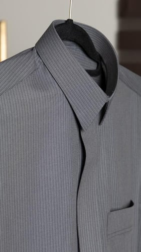 قماش شتوي نقشة مقلم محفور لون رمادي فاتح