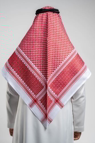 شماغ أحمر ليبسون كلاسيكي فاخر | أناقة تقليدية