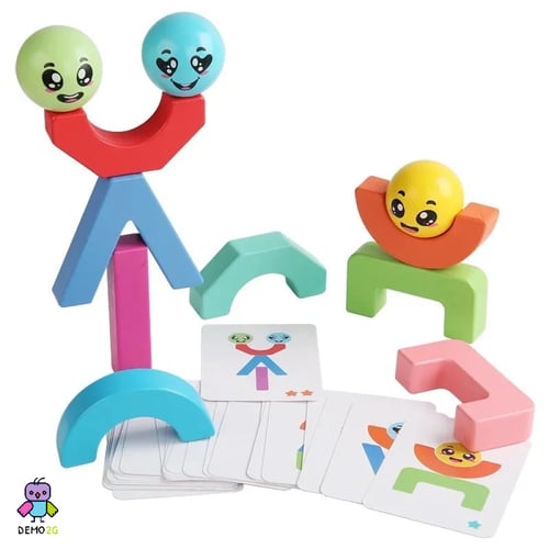 مكعبات التوازن الخشبية