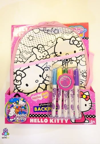 حقيبة ظهر HELLO KITTY قابلة للتلوين