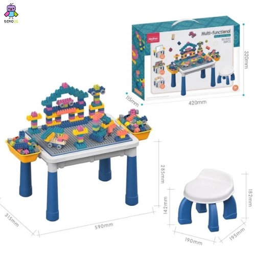 طاولة وكرسي متعددة الاستخدامات مع 88 قطعة ليقو